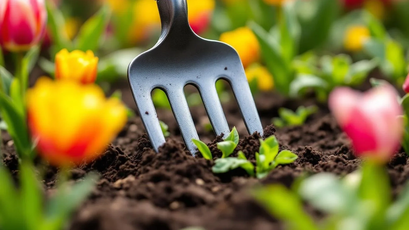 Geen schoffel nodig, met een vork verwijder je onkruid moeiteloos